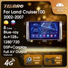 Автомагнитола TIEBRO 2DIN Android 10 для Toyota Land Cruiser LC 100 2002-2007 Blu-Ray IPS Bluetooth плеер GPS навигация Авторадио