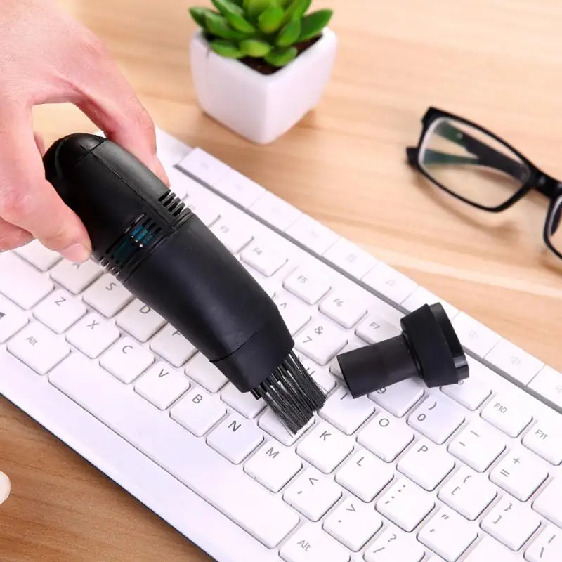

Полезный беспроводной мини-пылесос с USB, пылесборник, удобная щетка для очистки от пыли на компьютерной клавиатуре