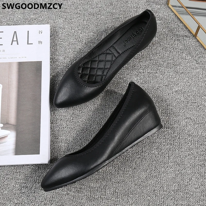 

Slip on Shoes for Women Designer Office 2023 Wedges Shoes for Women Black Flats Boat Shoes Women Zapatos De Mujer Chaussure