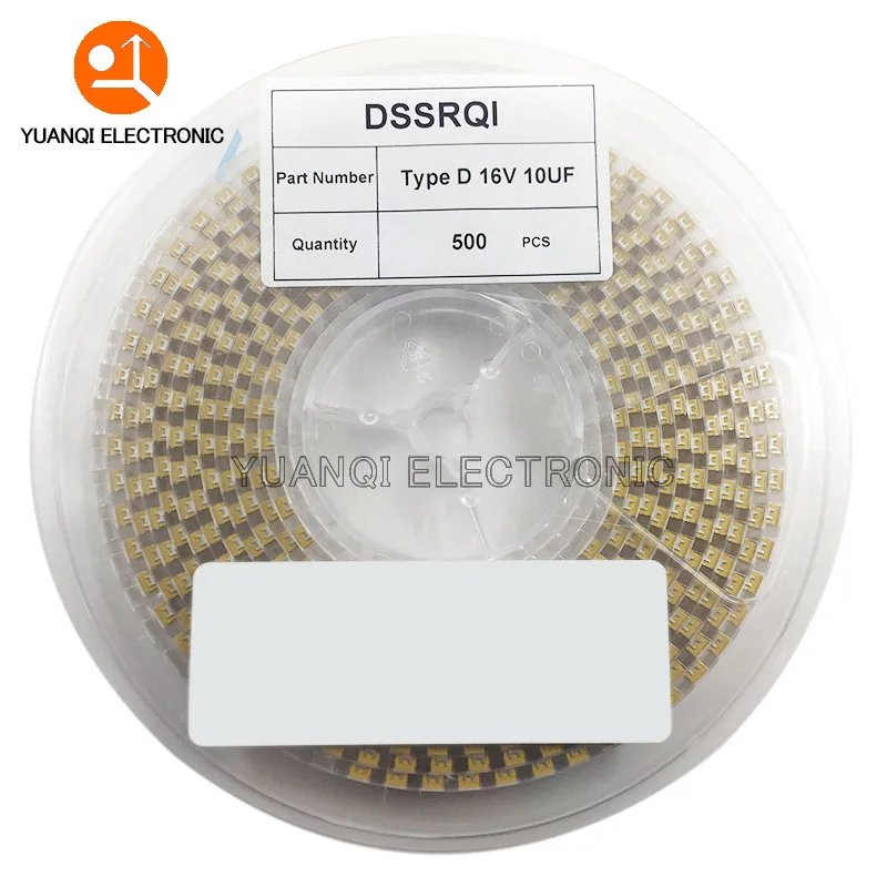 

500pcs Type D 100UF 150UF 220UF 330UF 470UF 680UF Tantalum Capacitor 2.5V 4V 6V 6.3V 10V 16V 25V 35V 50V 4.7/10/15/22/33/47UF