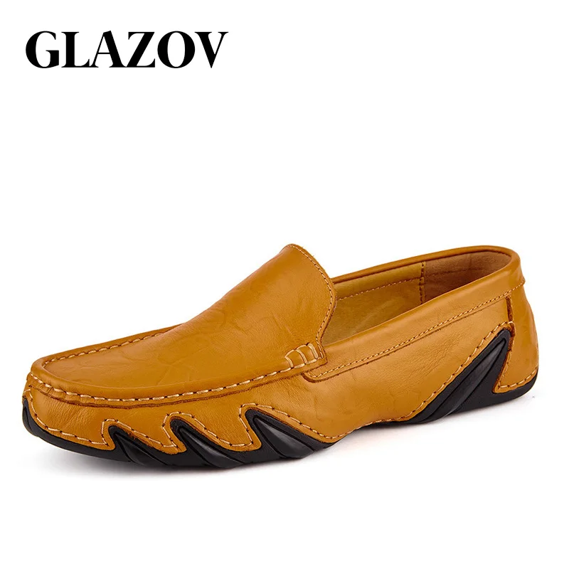 Фирменные мужские лоферы; Сезон весна-осень; Мужская повседневная обувь для вождения из натуральной кожи с текстурой для мужчин; Обувь на плоской подошве размера плюс 38 ~ 47 (Европа)