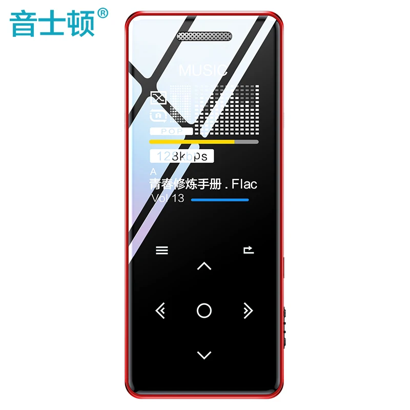 No Bluetooth Red Yescool MP3 плеер с bluetooth сенсорными клавишами без потерь HiFi спортивный музыкальный плеер с fm-радио рекордер портативный тонкий walkman 8 16G - Цвет: No Bluetooth Red