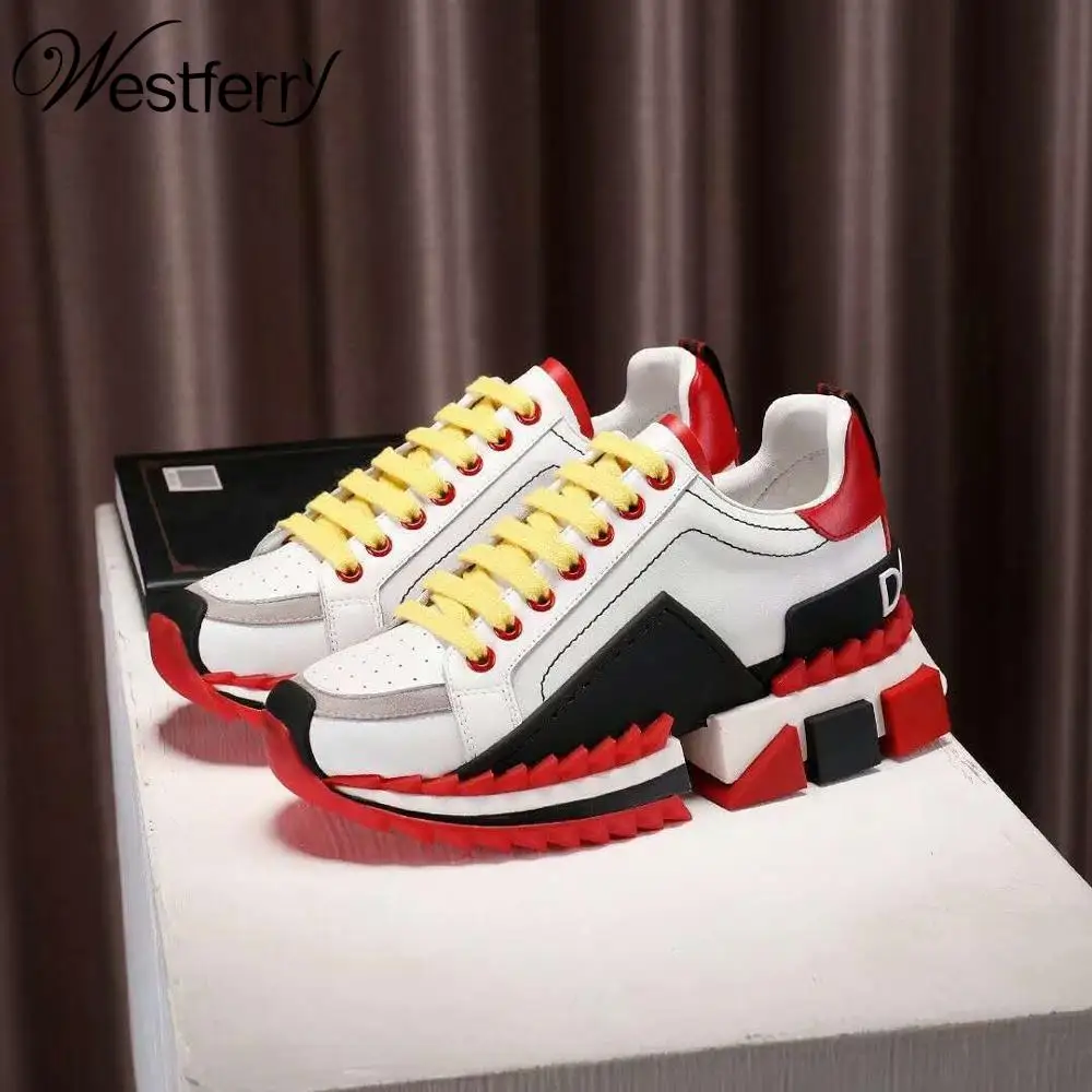 

2021 spring and summer new sports shoes men's mesh breathable casual shoes lovers wild trendy shoes thick-soled white shoes