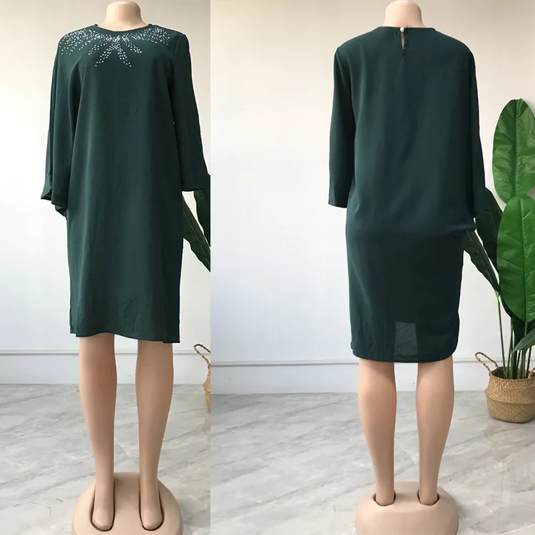 Африканские платья для женщин Осенние африканские женщины фиолетовое зеленое