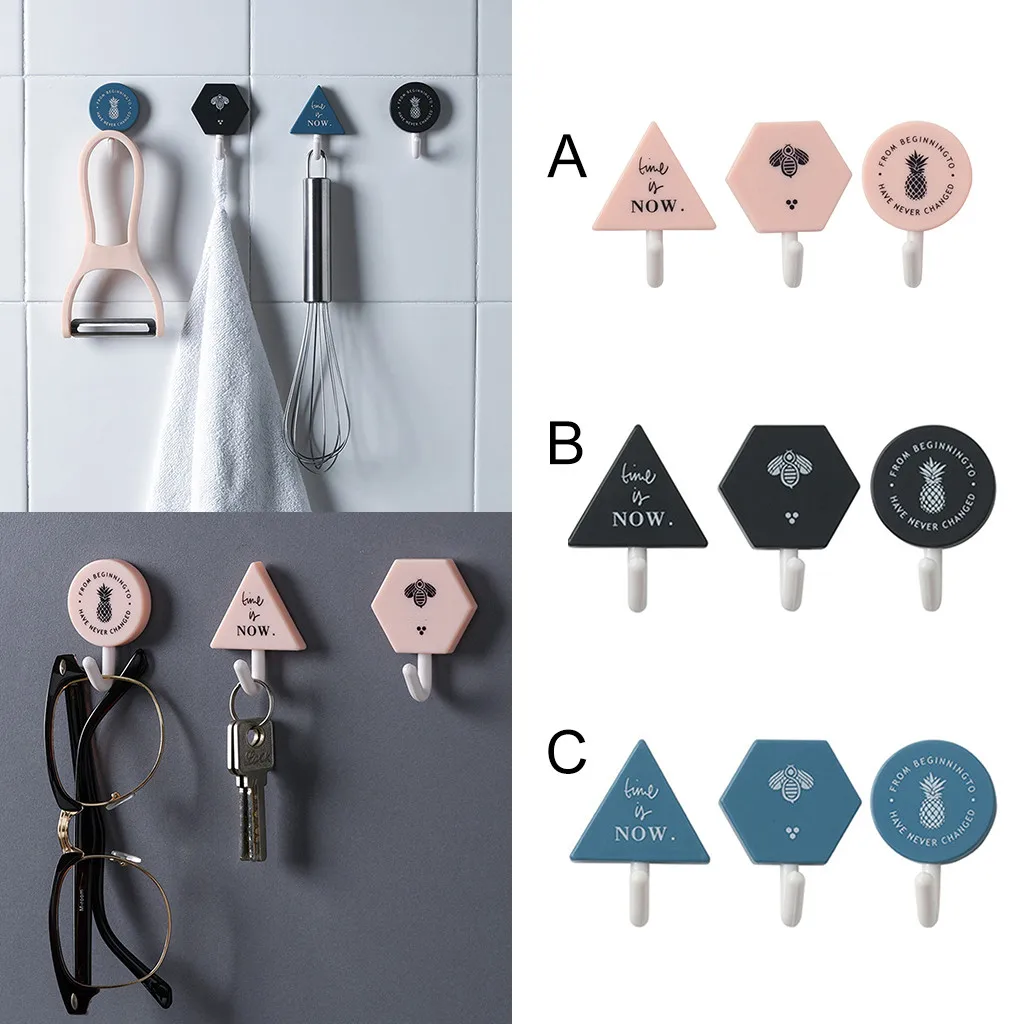Крючок Для Ванной комнаты 3 шт. креативный геометрический крючок набор