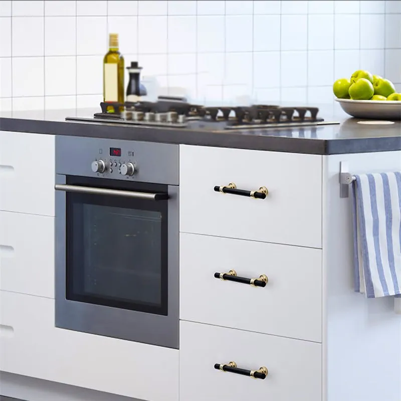 KK & FING винтажные черные ручки шкафа из цинкового сплава современные американские