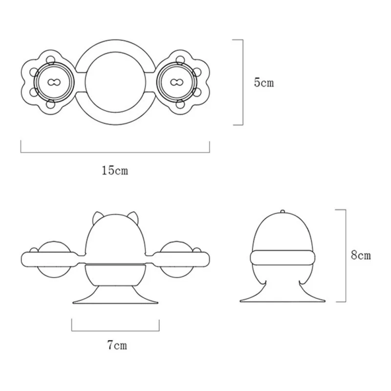

Cat Rotating Windmill Toy Funny Cat Turntable Interactive Toy With LED Ball Catnip Puzzle Training Teeth Cleaning Pet Products