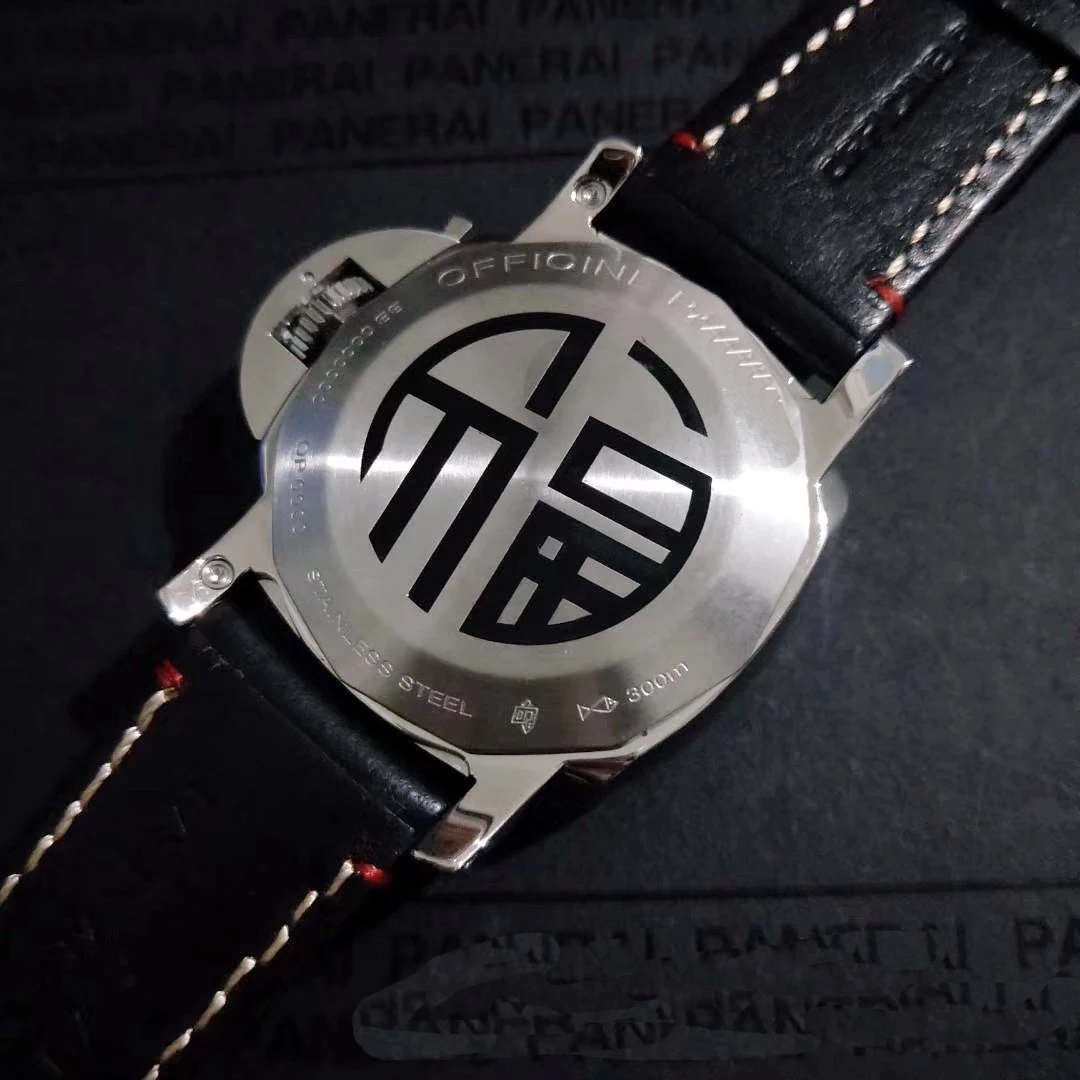 

Classic New Men Watch Automatic Mechanical Sapphire Stainless Steel Black Leather 1950 3 Days Acciaio 44mm Luminous Watches