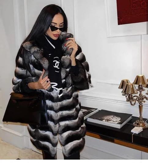 Fashion Rex Rabbit Fur Jacket With Lapel Collar Natural Women Winter Fur Overcoats Luxury Woman Genuine Rabbit Fur Coats 2022