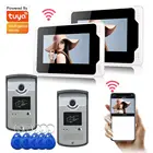 Видеодомофон с радиочастотной идентификацией, экран 7 дюймов, 1080P, приложение Tuya, Wi-Fi