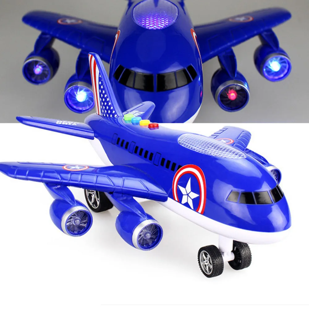 Самолет Airbus Модель игрушки Дети ранняя образовательная история машина звук свет