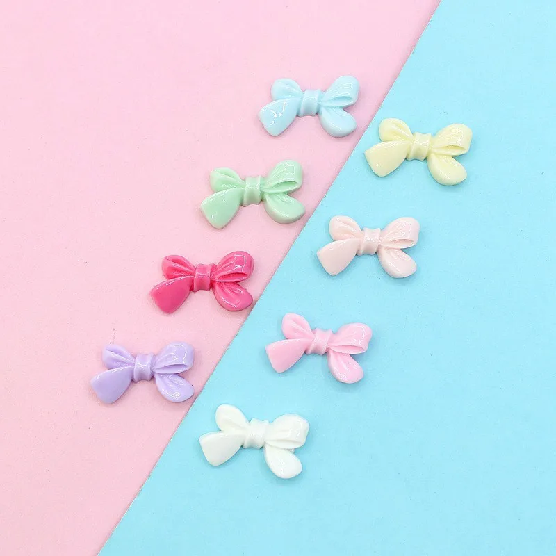 20 штук Kawaii из смолы) с плоским дном бантики Запчасти ушной телефон оболочки