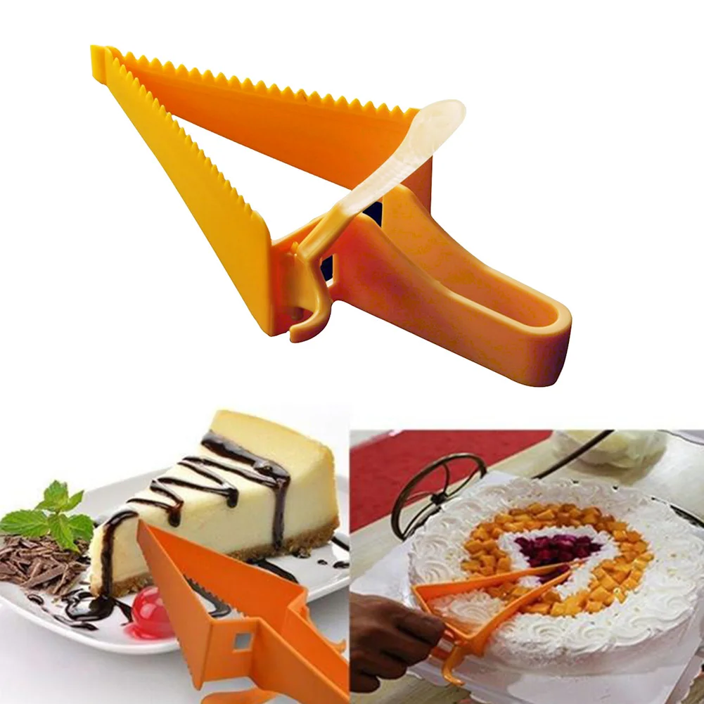 Безопасная слайсер для пирога Желтая Пластиковая кухонная утварь полезный резак