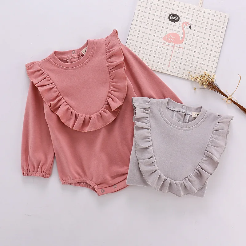 

Baby Rompers Long Sleeve Newborn Infant Kids Lace Jumpsuits Kids Bodysuit Autumn Winter Warm Knitted Children's Clothes outfits