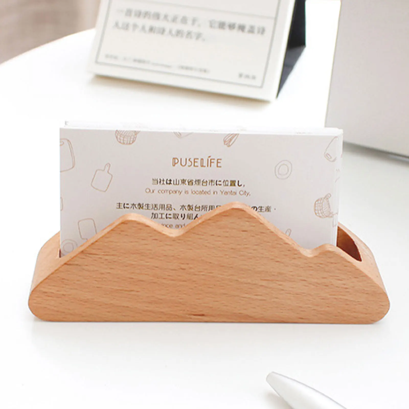 

Деревянный Настольный органайзер, коробка для хранения, деловой банк держатель для карт, коробка для хранения кредитных карт, идентификаци...