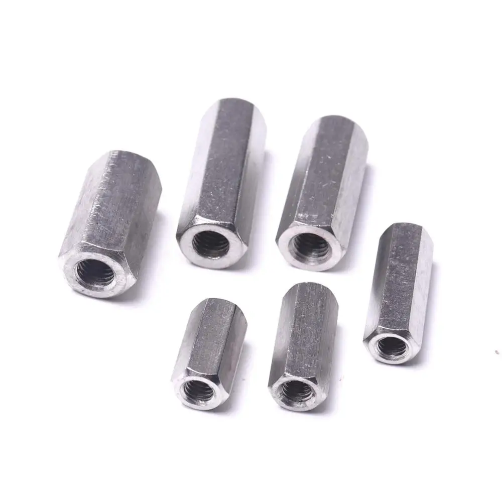 2Pcs Stainless Steel External Hex Nut Screws 6x20mm 6x25mm 6x30mm 8x30mm 8x35mm 8x40mm Columns Hollow Pollars Long Nuts | Обустройство