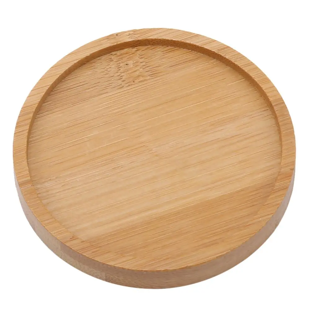 

Fashion Base Garden Decoration Home Decoration Crafts Round Wooden Bowl Plate Succulent Storage Tray
