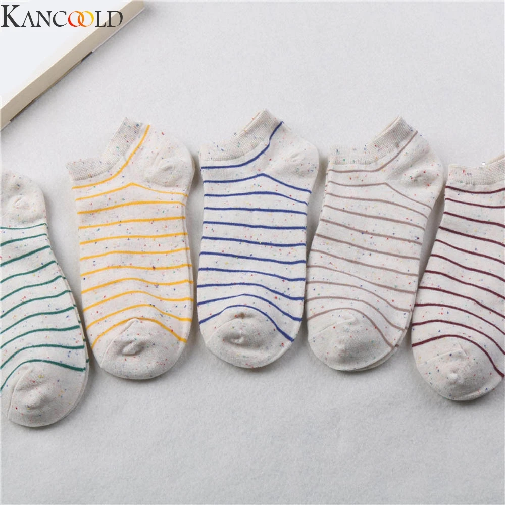 KANCOOLD/Модные женские полосатые носки удобные спортивные для отдыха хлопковые в