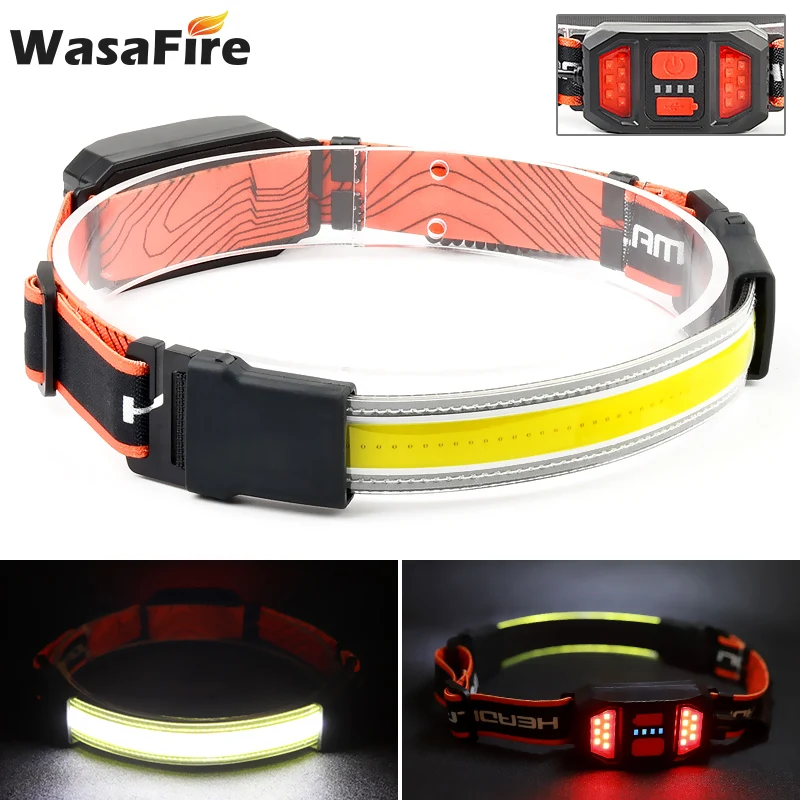 

Налобный мини-фонарь с COB светодиодами для рыбалки, водонепроницаемый фонарь для кемпинга, походов, 3 режима