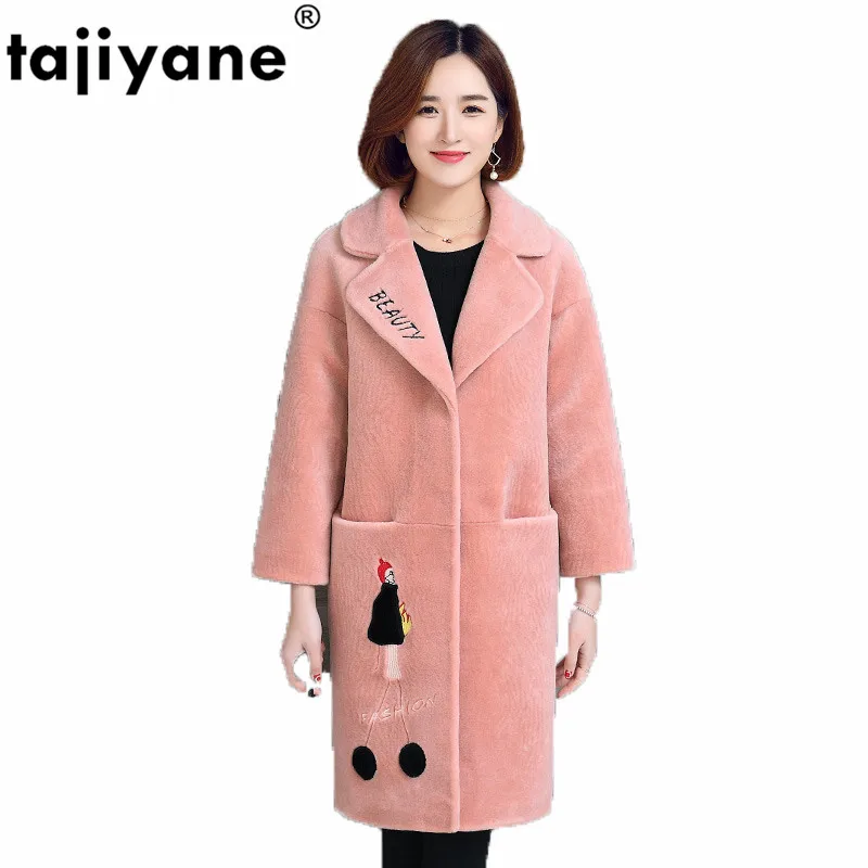 Зимнее пальто для женщин 2021 натуральным лисьим мехом шерстяное куртка из овечьей