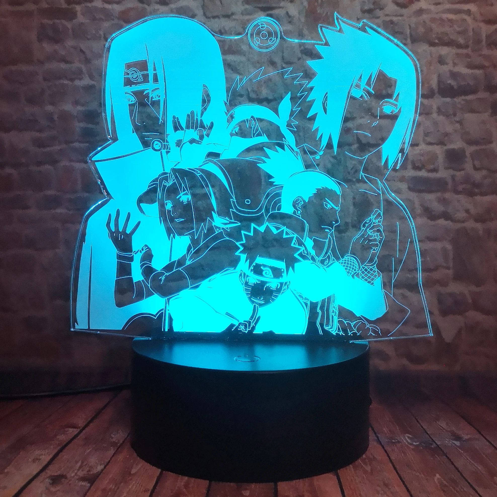 Новый Uzumaki Naruto Haruno Sakura Nara Shikamaru Kakashi Hatake Uchiha Sasuke Itachi Ninja Аниме 7 цветов светодиодный