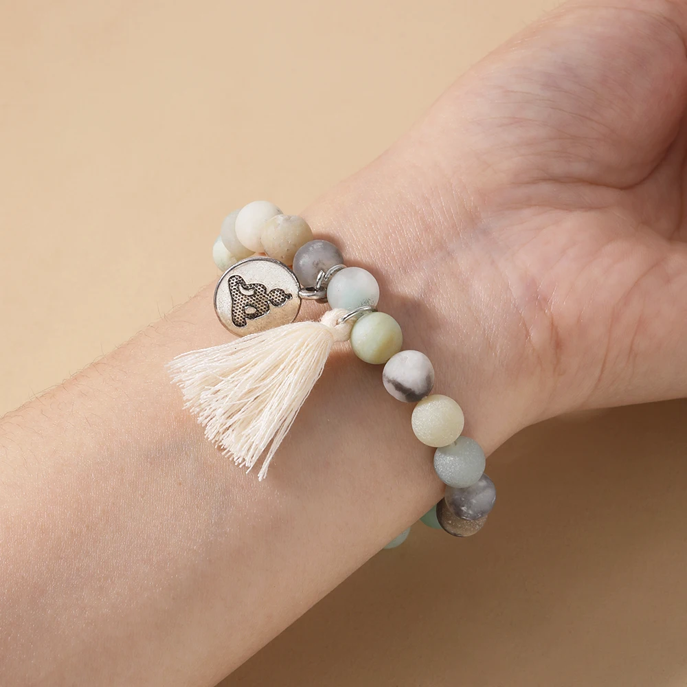 Ожерелье OAIITE женское с искусственным камнем диаметром 8 мм и бусинами 108 - купить