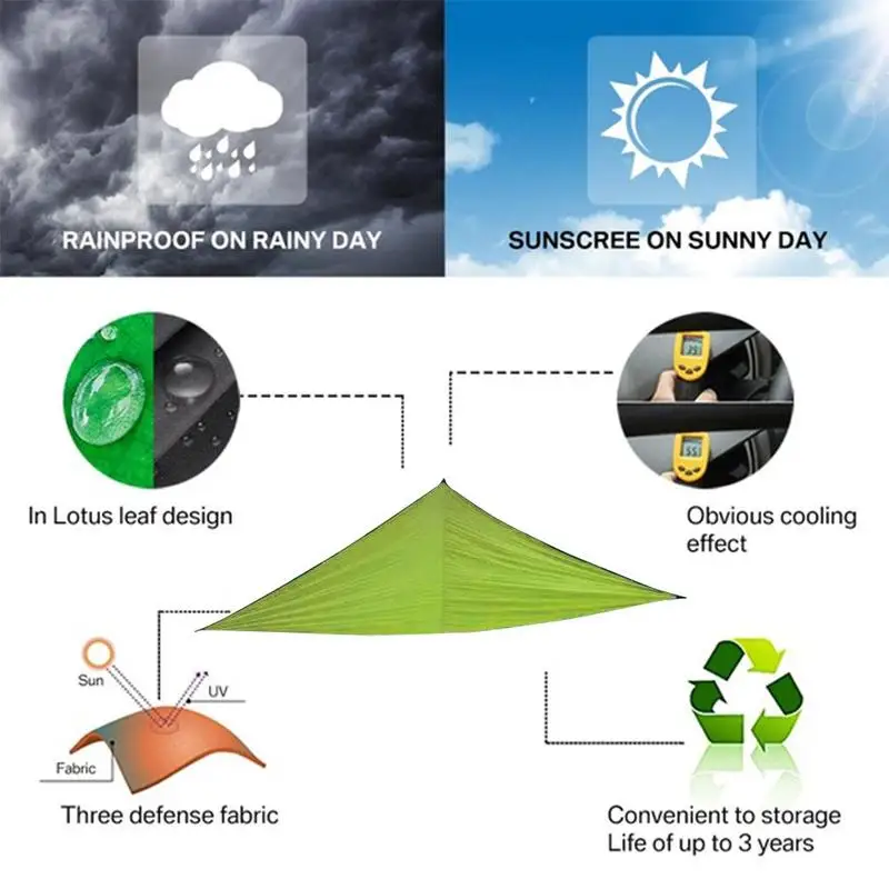 Тент укрытие от солнца 3/4/6 м пляжный Открытый Кемпинг садовый гамак