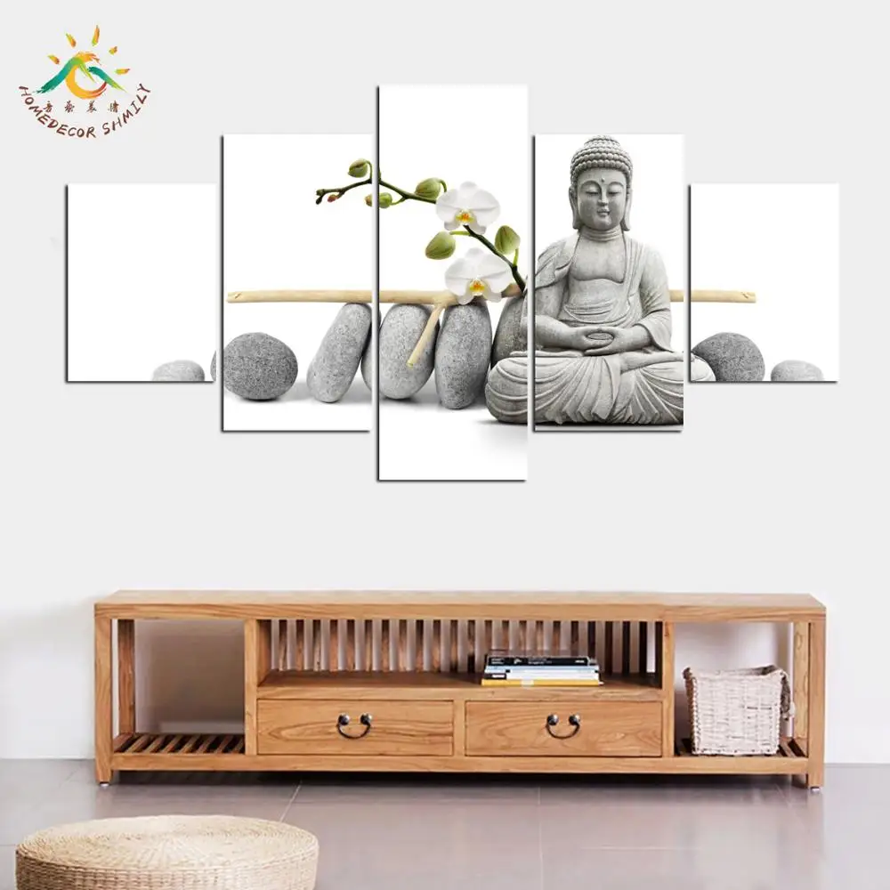 Камень Традиционный Будда холст картины печать и постеры для украшения дома