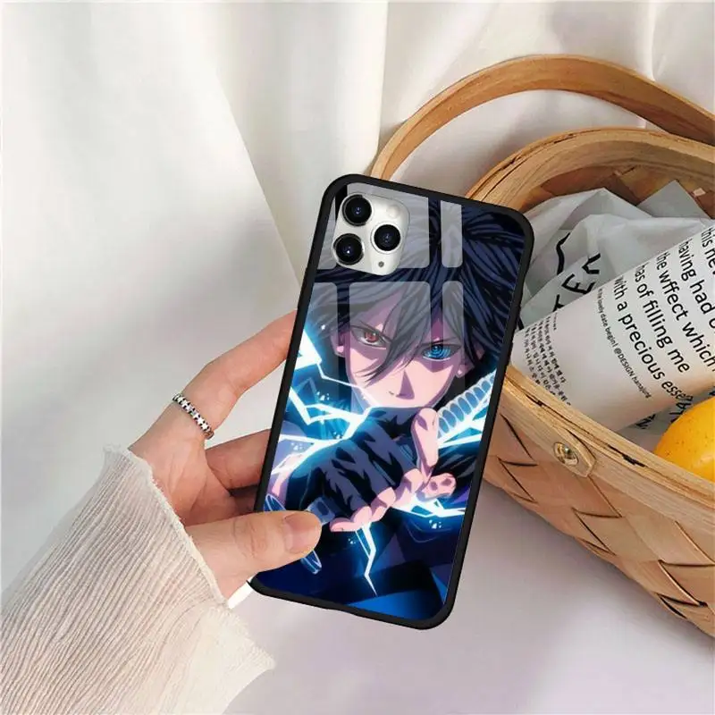 

naruto Pain Uchiha Sasuke Uzumaki Phone Case Tempered glass For iphone 11 12 PRO MAX X XS XR 5C 6 6S 7 8 plus