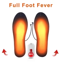 usb heated shoe insoles washable can be cut foot warmer pad winter sock mat electrically heating thermal insoles unisex
