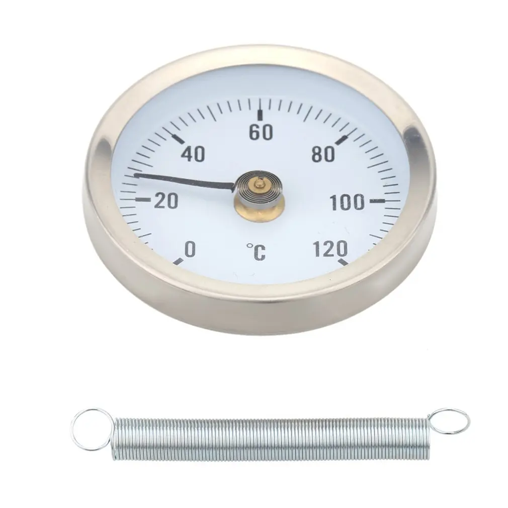 

TS-W50A Thermometer Hot Water Pipe Thermometer Bimetal Stainless Steel Surface Pipe Clip-on Temperature Gauge