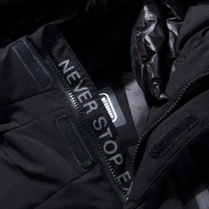 Мужская куртка пуховик на белом утином пуху 2019 зимняя Толстая теплая длинная