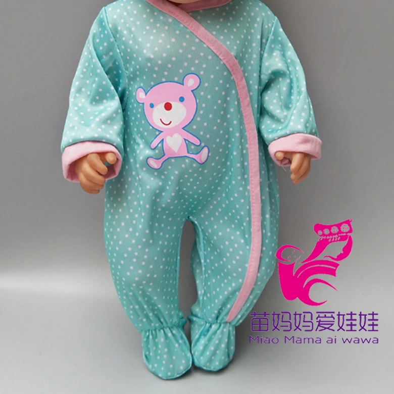 Одежда для куклы 18 дюймов зеленый комбинезон с шапкой 43 см наряд маленьких