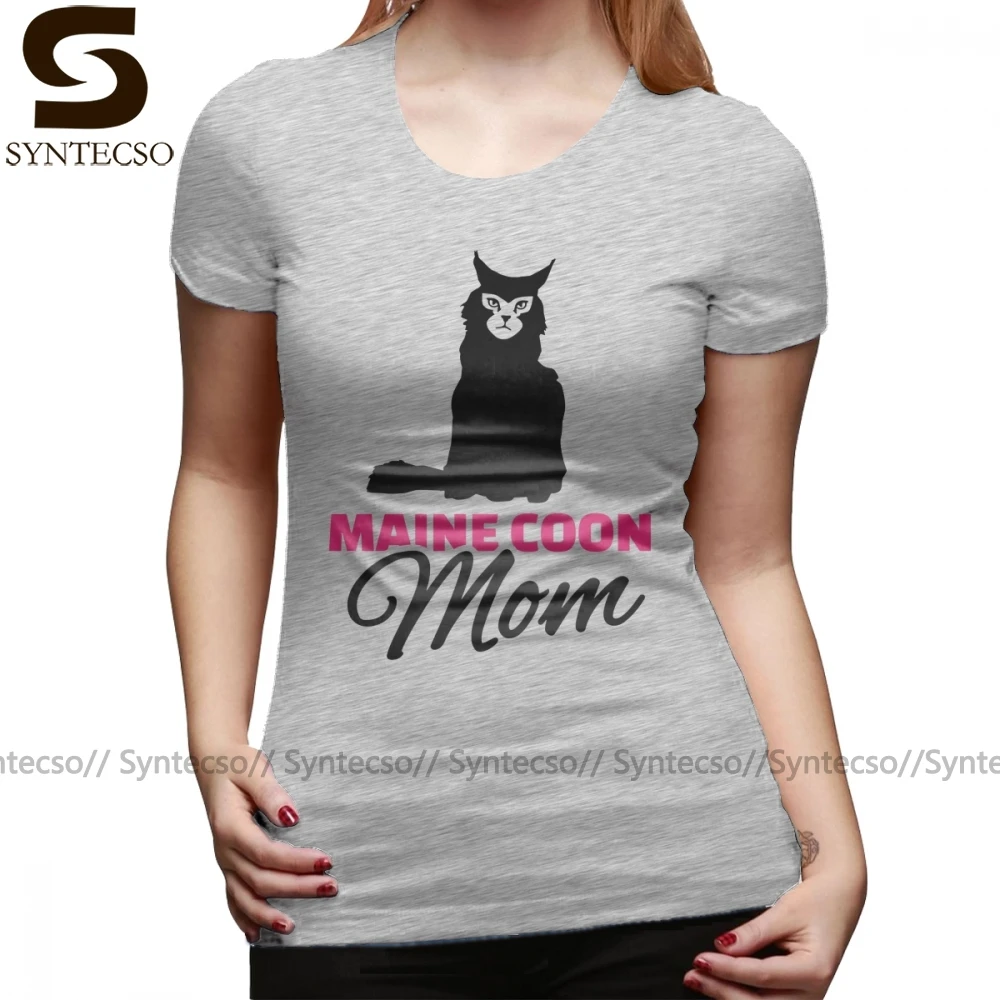 Мейн футболка с принтом Кот кошка мама каваи модная фиолетовая женская размера