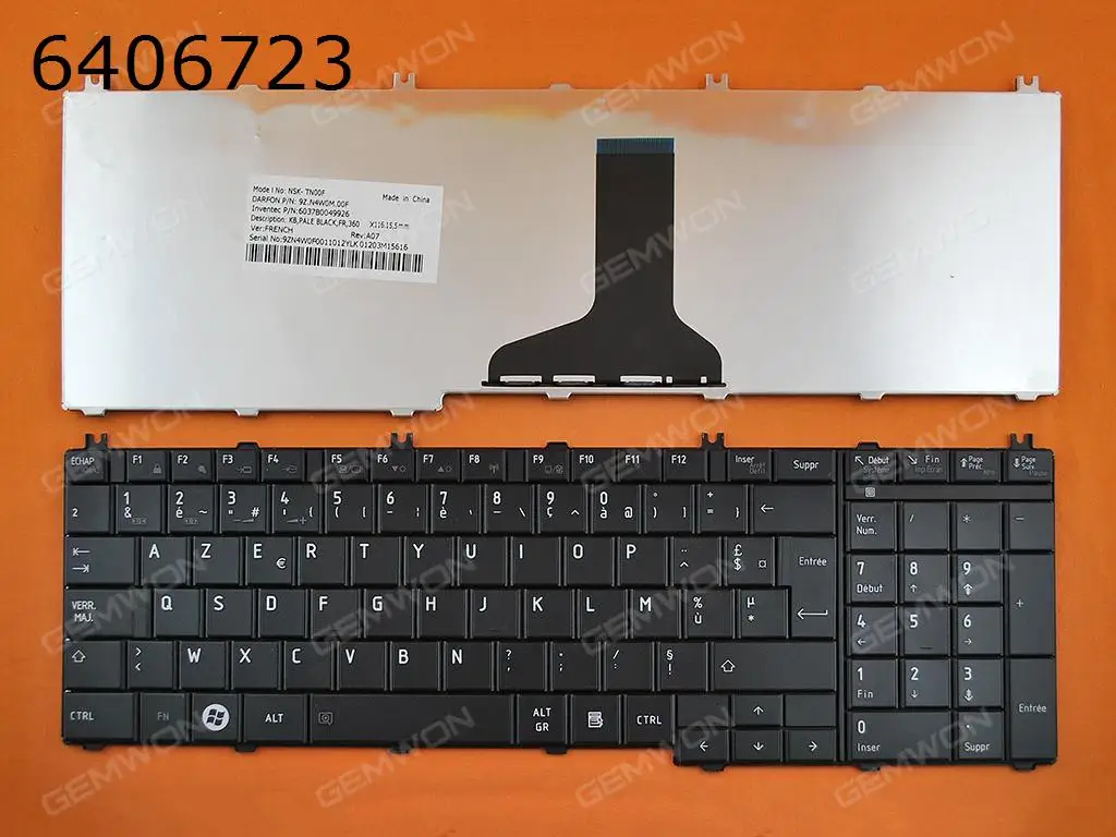 Новая французская AZERTY версия для TOSHIBA Satellite L650 L650D L660 L665 L750 L750D L670 L675 L675D клавиатура