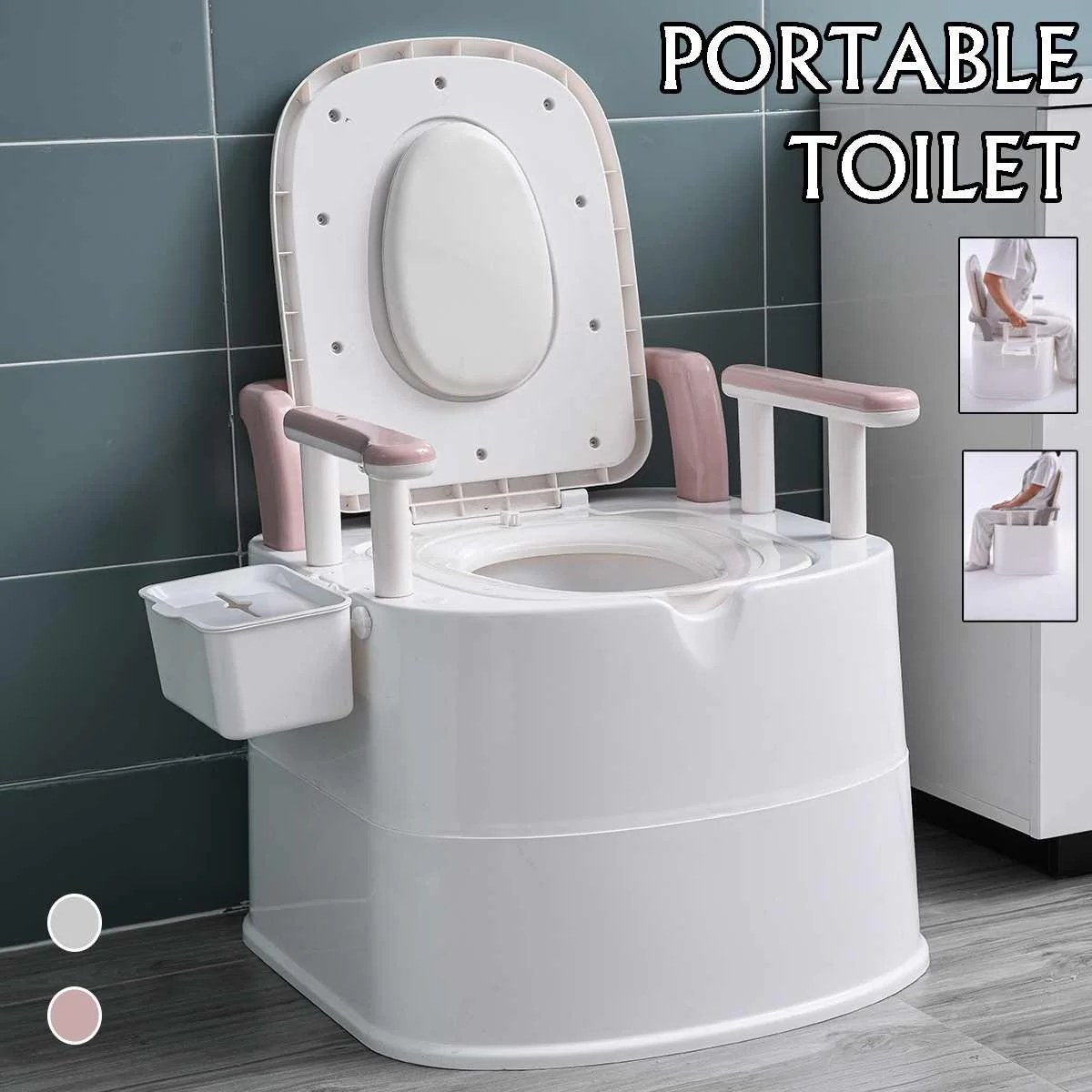 Portable Toilet Commode Old Elder Pregnant Woman Removable Toilet Barrel Seat Kit Home Bathroom Potty Outdoor Camping Toilets