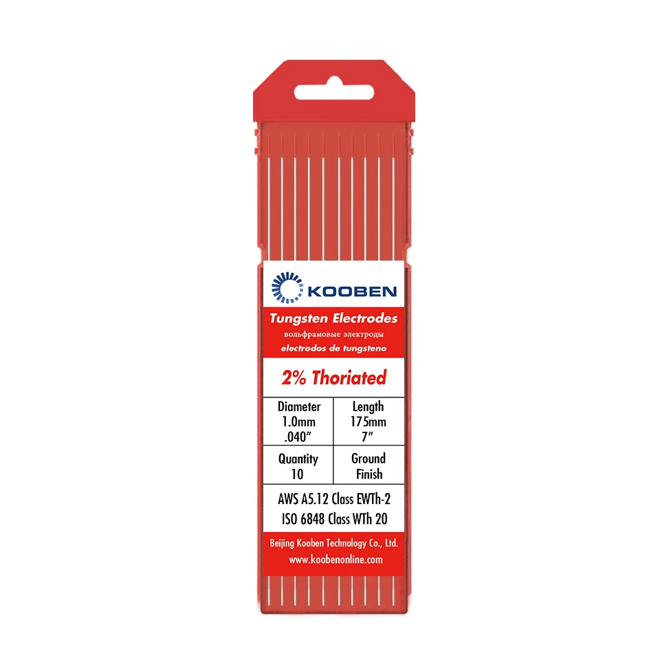 WT20 Tungsten Electrodes 1.0 1.6 2.4 3.2mm x 175mm Red Tig Welding | Инструменты