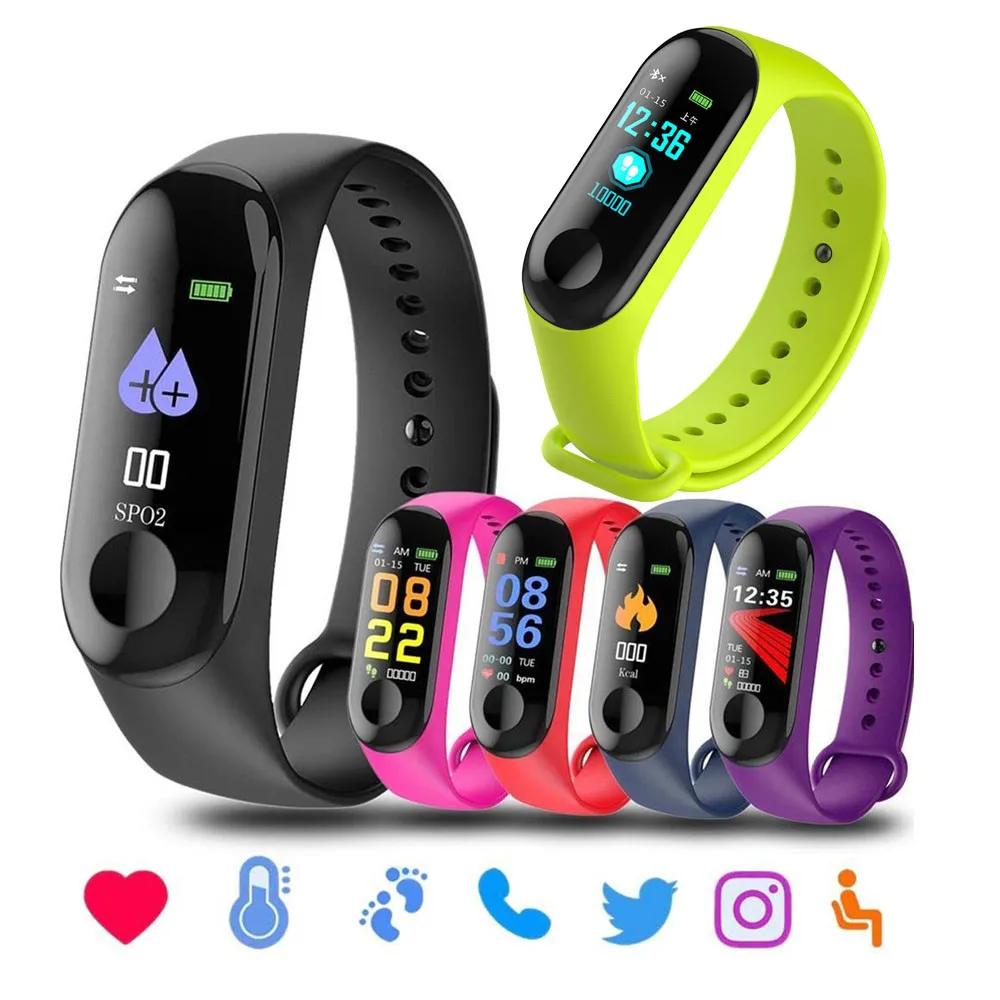 Спортивные Смарт часы с сенсорным экраном много цветов LED для женщин и мужчин