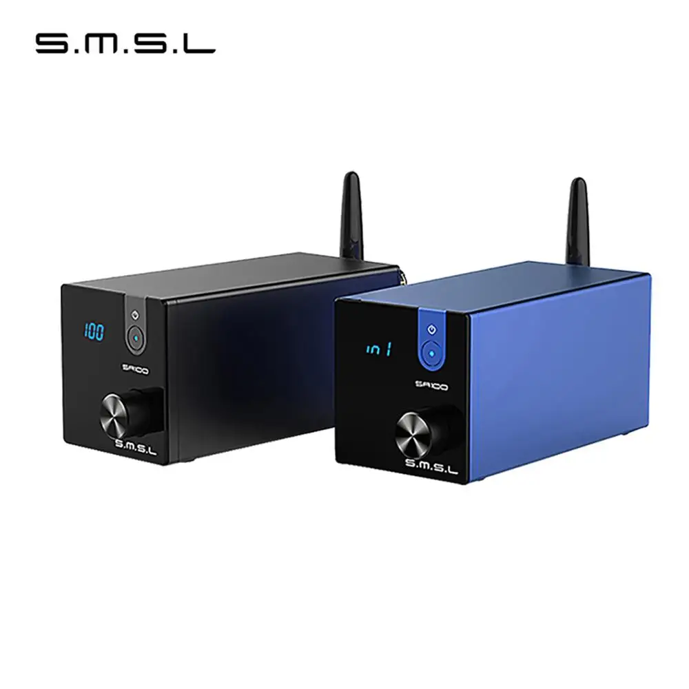 SMSL SA100 усилитель звука bluetooth 50 Вт+ 50 Вт TPA3116D2 усилитель мощности цифровой Hi-Fi аудио стерео усилитель