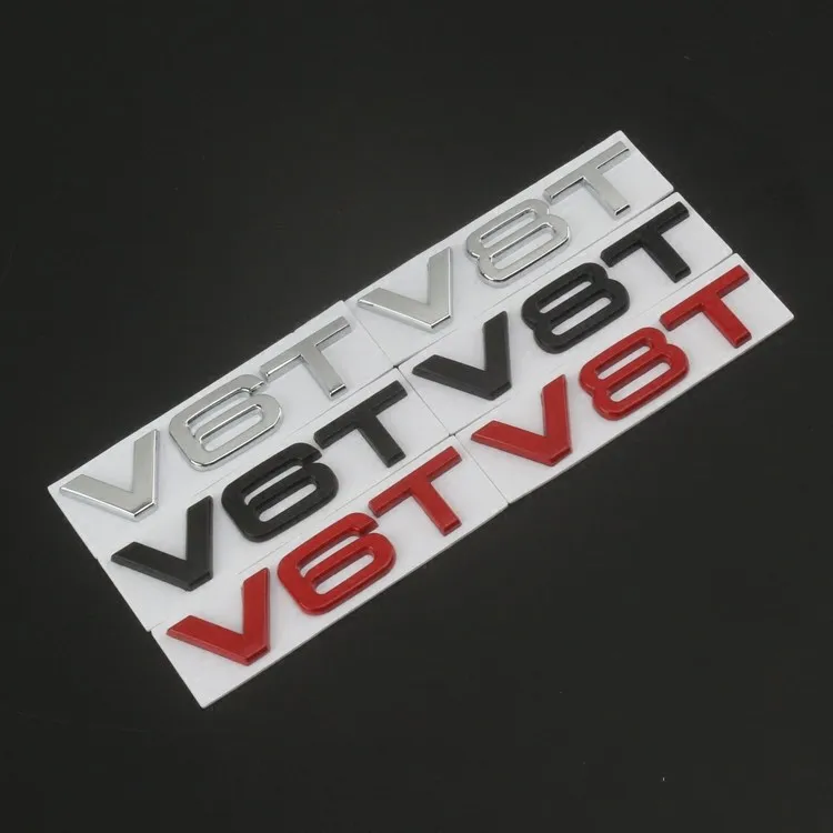 1 шт. 3D металлические наклейки V6T V8T W12 | Автомобили и мотоциклы