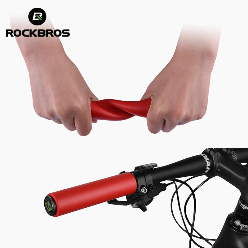 ROCKBROS велосипедные ручки MTB силиконовые губчатые накладки на ручки Анти-занос, удар-поглощающие мягкие велосипедные ручки Ultraight велосипедный руль