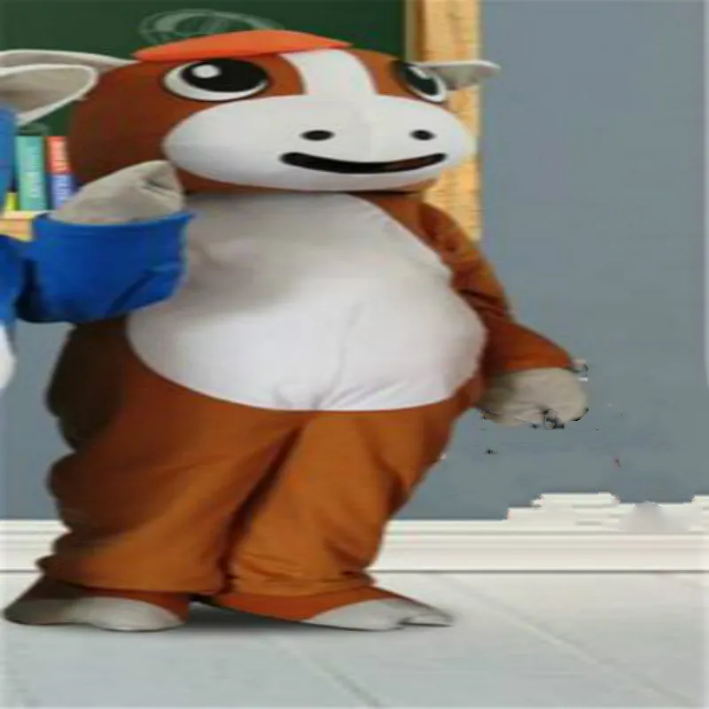 Yellow Horse Mascot Costume Cosplay Furry Suits Party Fursuit Cartoon Dress Outfits Carnival Halloween Xmas Easter Ad Clothes |