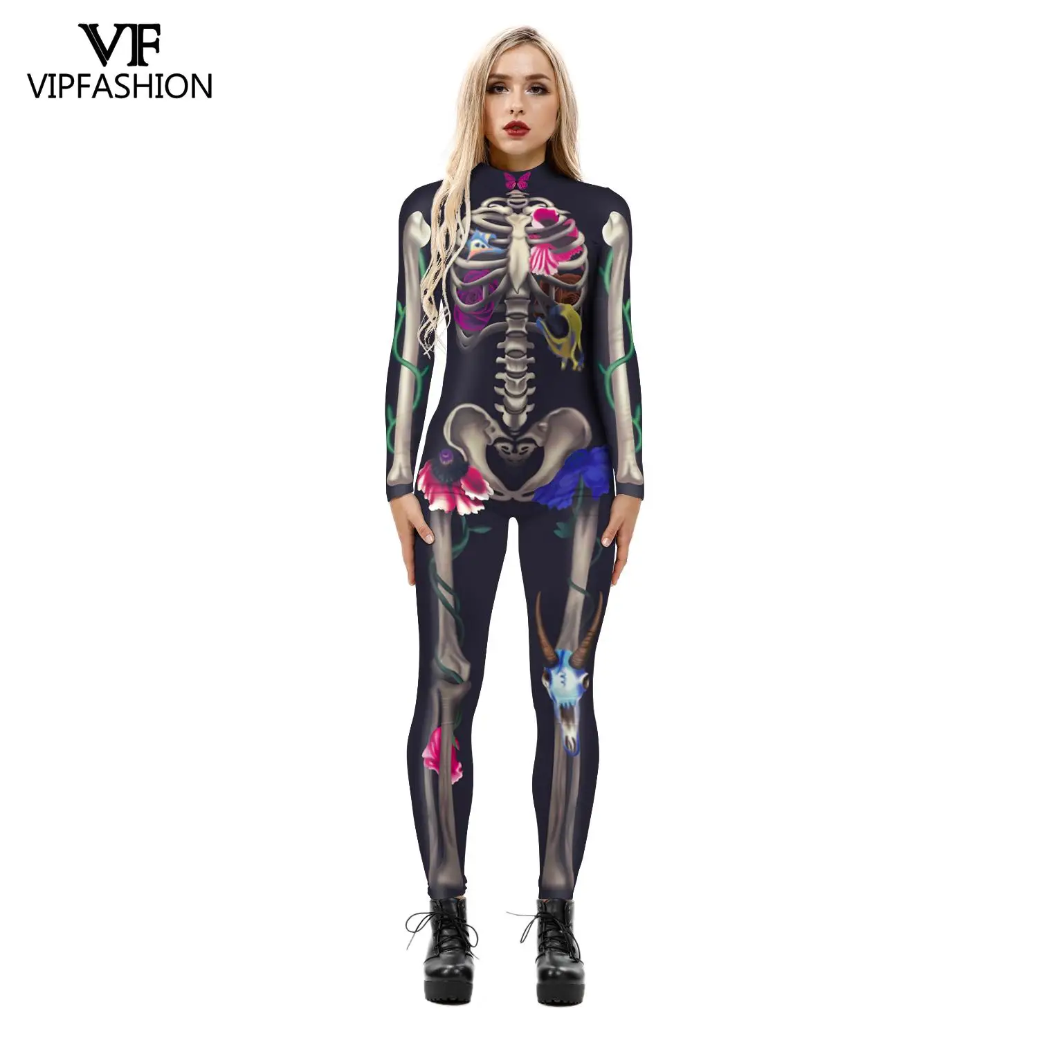 Модный костюм на Хэллоуин VIP карнавальные костюмы для косплея с черепом и