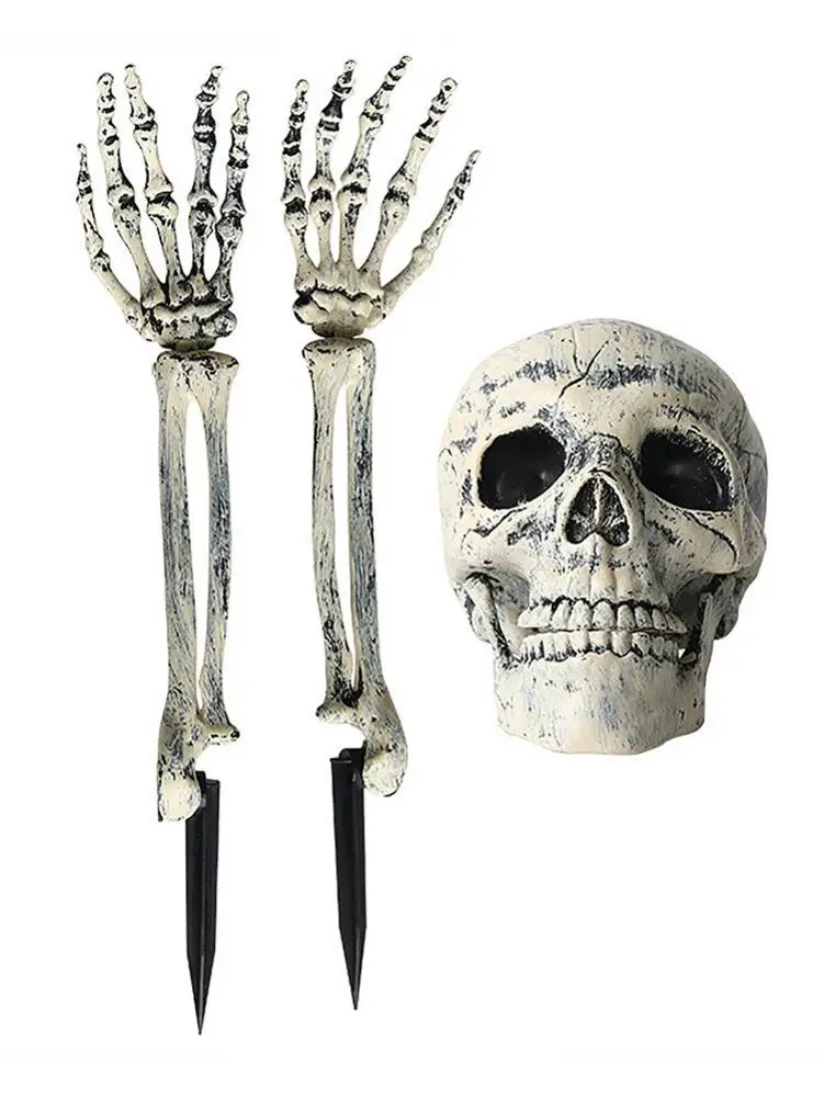 

Уличные реалистичные стойки-скелеты, украшения для Хэллоуина, стойки для лужайки, сада, реквизит для вечерние ринки на Хэллоуин, украшение