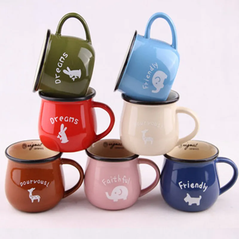 1 шт. креативная Милая керамическая кружка случайные разные стили Мультяшные