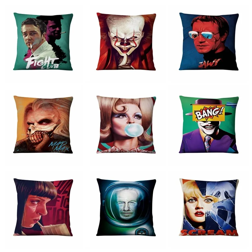 Супер мягкий бархат искусство декоративные подушки для диванов фильм Плакаты из
