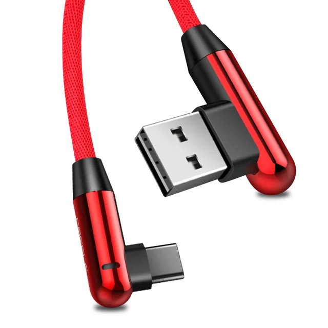 CAFELE 120 см светодиодный светильник type c USB кабель для зарядки samsung huawei xiaomi LG htc кабели для быстрой зарядки и синхронизации данных Поддержка type c - Цвет: Red