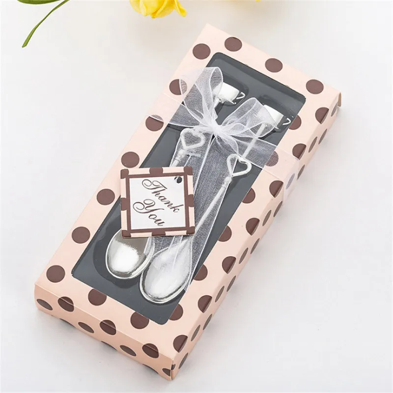 

2pcs/set Wedding Gift for Guest Lover Couple Coffee Spoon Wedding Decoration Tableware for Lover Baby Shower Party Decoration-S