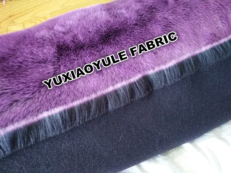 Фиолетовый длинный ворс 5 см толстый супер мягкий искусственный кролик рекс плюш