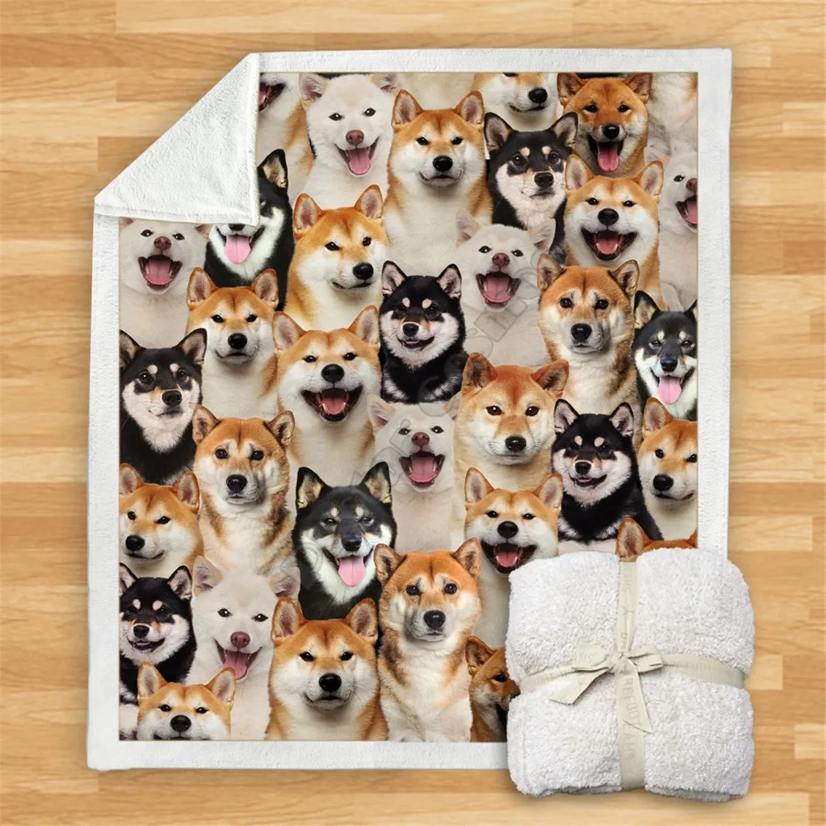 

You Will Have A Bunch Of Shiba Inus Blanket 3D Printed Fleece Blanket on Bed Home Textiles Dreamlike